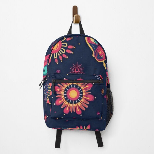 Item preview, Vibrant Space-Themed Seamless Pattern with Intricate Floral Shapes and Rocketships – Colorful and Lively Design designed and sold by marvinismyname.