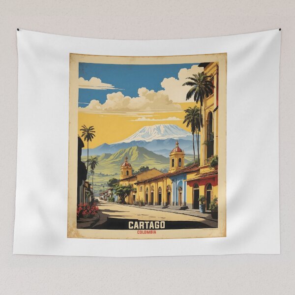 Item preview, Cartago Colombia Colombia Retro Vintage Poster Tourism  designed and sold by TravelersGems.