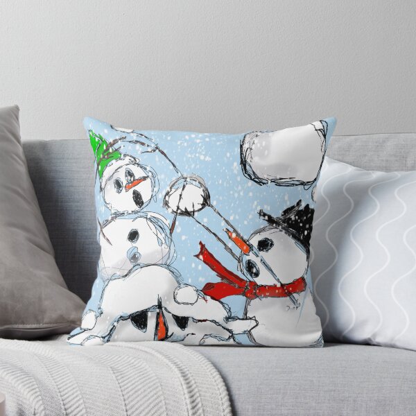 Item preview, Snowmen’s Snowball Fight designed and sold by RedLeafPine.