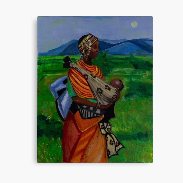 African mother and child Canvas Print