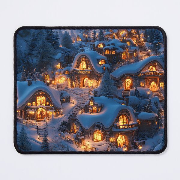 Item preview, Enchanted Snowy Village at Dusk designed and sold by keomany.