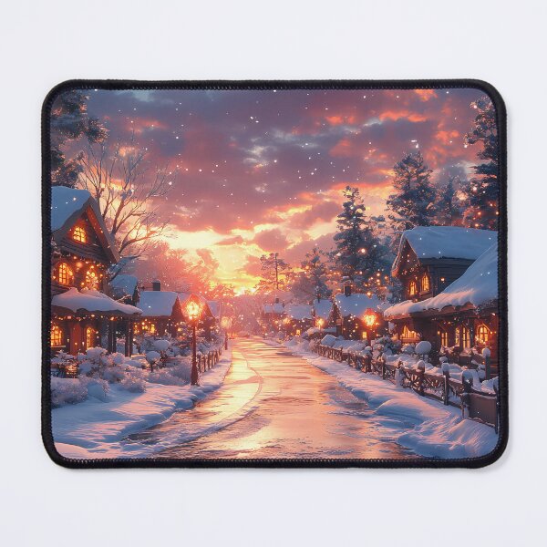 Item preview, Sunset in Winter Wonderland Village designed and sold by keomany.