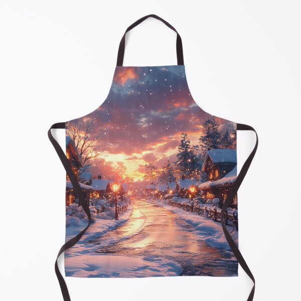 Item preview, Sunset in Winter Wonderland Village designed and sold by keomany.