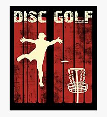 Lámina fotográfica Camisa de golf Retro Vintage Disc; Regalos de Disc Golf; Vestir; Frisbee