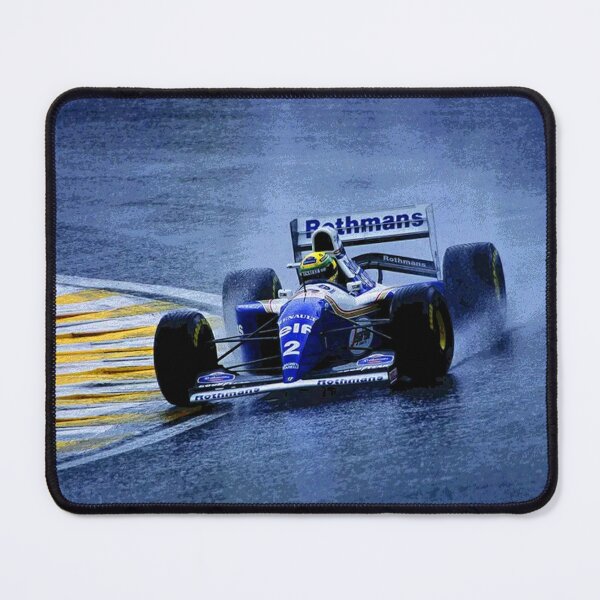 Item preview, Ayrton Senna racing in the rain during the 1994 Brazilian Grand Prix at the Autódromo de Interlagos abstract designed and sold by Rodissimus1984.