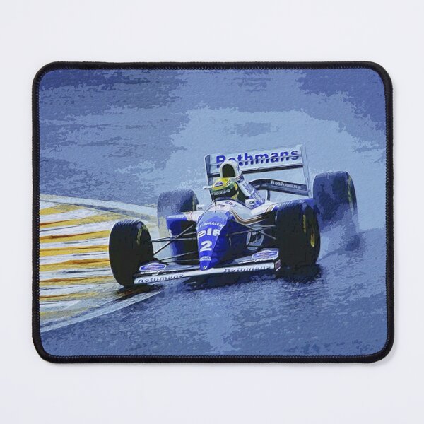 Item preview, Ayrton Senna racing in the rain during the 1994 Brazilian Grand Prix at the Autódromo de Interlagos watercolor designed and sold by Rodissimus1984.