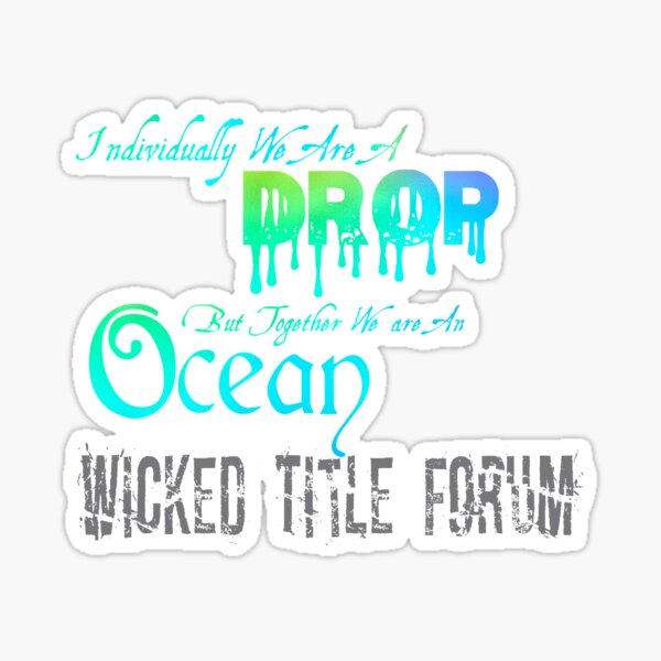 Item preview, Together We Are An Ocean – Blue Green Motivational Quote Design for Title & Real Estate Agents designed and sold by Wicked Title.