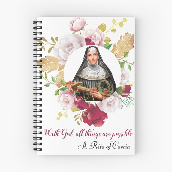Item preview, St. Rita of Cascia / Catholic Quotes - With God all things are possible  designed and sold by tanabe.