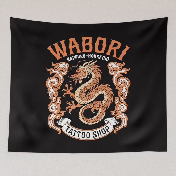 Item preview, Oriental Wabori Tattoo – Japanese Dragon Art with Ornate Swirling Patterns designed and sold by paulo silveira.