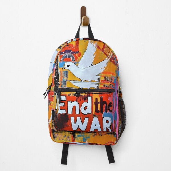 Item preview, Peaceful Dove Amidst Colorful Abstract Art- A Message to End the War Graffiti Generative AI Art designed and sold by OlfactoART Studio.