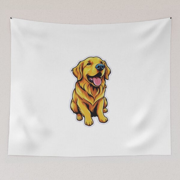 Item preview, Adorable Golden Retriever in Full Golden Glory designed and sold by ArtCreator2023.