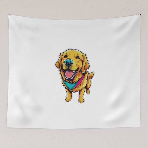 Item preview, Happy Golden Retriever: Man's Best Friend designed and sold by ArtCreator2023.