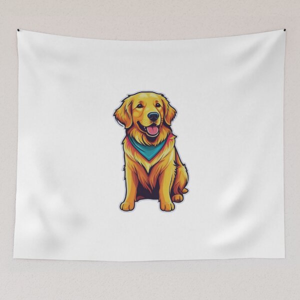 Item preview, Golden Retriever Love: A Heart of Gold designed and sold by ArtCreator2023.