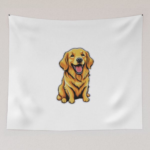 Item preview, Playful Golden Retriever: The Joy of Life designed and sold by ArtCreator2023.