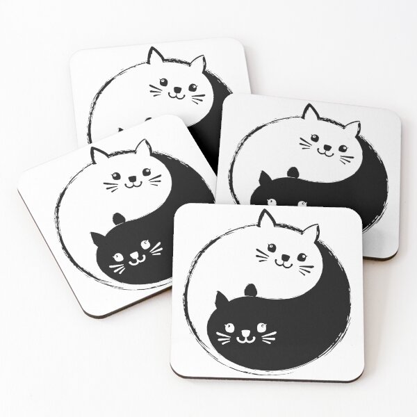 Item preview, Yin Yang Kitty designed and sold by Angry Swan Designs.
