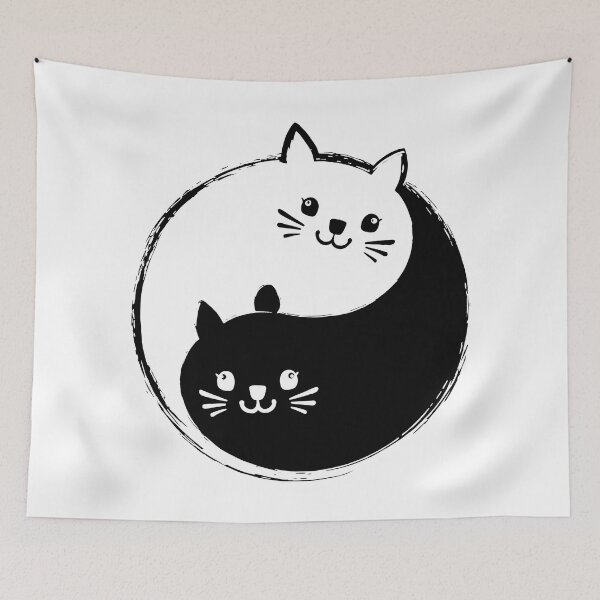 Item preview, Yin Yang Kitty designed and sold by Angry Swan Designs.
