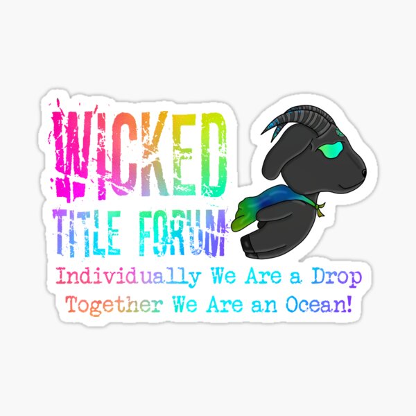 Together We Are An Ocean – Rainbow Super Title Goat Motivational Quote Design for Title & Real Estate Agents Sticker