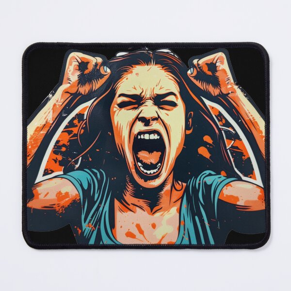 Item preview, RAGE! Protesting An Unjust World Screaming Girl designed and sold by NikoDeeko.