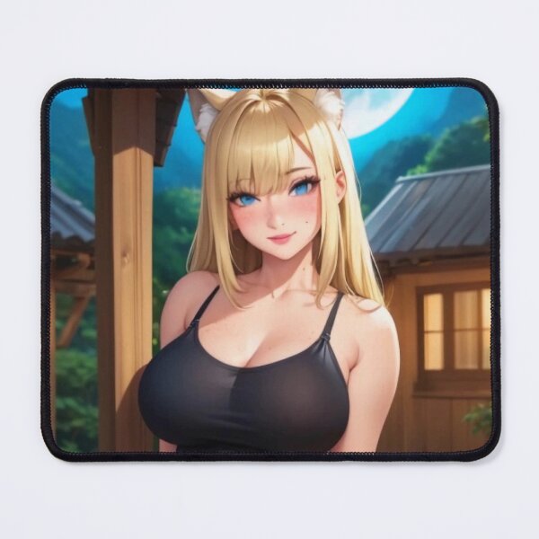 Item preview, Charming Anime-Style Female Character with Cat Ears in Japanese-Inspired Setting – Full Shot Illustration designed and sold by marvinismyname.