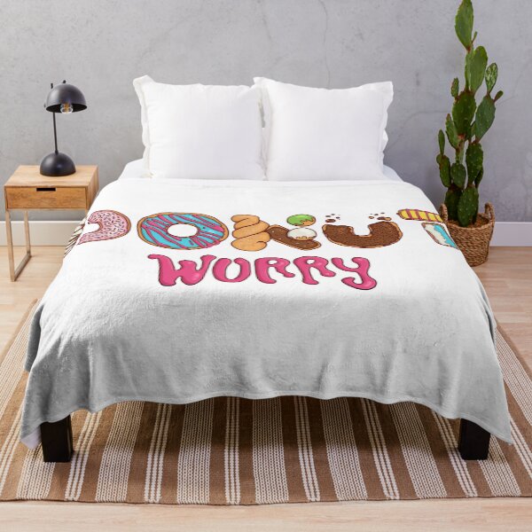 Item preview, "Donut Worry" Illustrative Typography designed and sold by hannaxart.