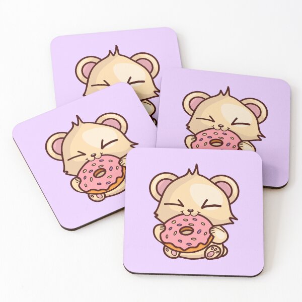 Item preview, Funny bear bites a donut. designed and sold by IrinaCuteLab.