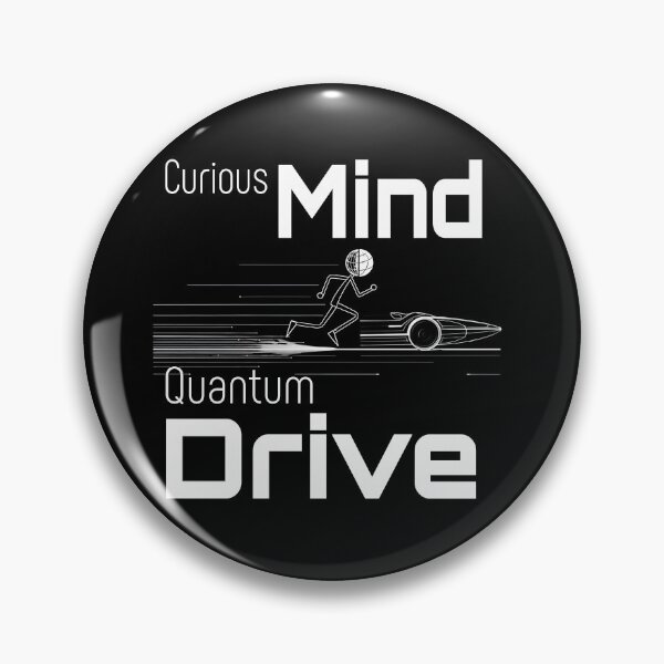 Aperçu de l'œuvre Esprit curieux, moteur quantique – Design technologique minimaliste en noir et blanc pour les explorateurs créée et vendue par FlatEdge.