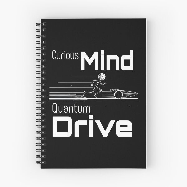 Item preview, Curious Mind, Quantum Drive - Minimalist Black & White Tech Design for Explorers designed and sold by FlatEdge.