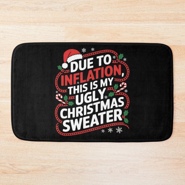 Item preview, Funny Christmas 2025, Due To Inflation This Is My Ugly Christmas Sweater designed and sold by ArtByKatti.
