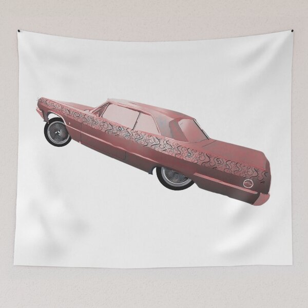 Item preview, 64 Red Ford Impala lowrider designed and sold by TaraPen.