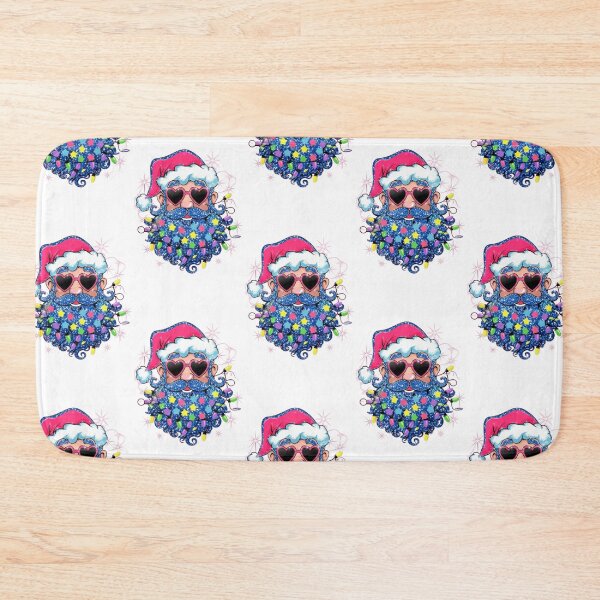 Item preview, Sparkly Star-Bearded Santa with Heart Sunglasses – Festive Christmas Lights Design designed and sold by GemBob Creations.