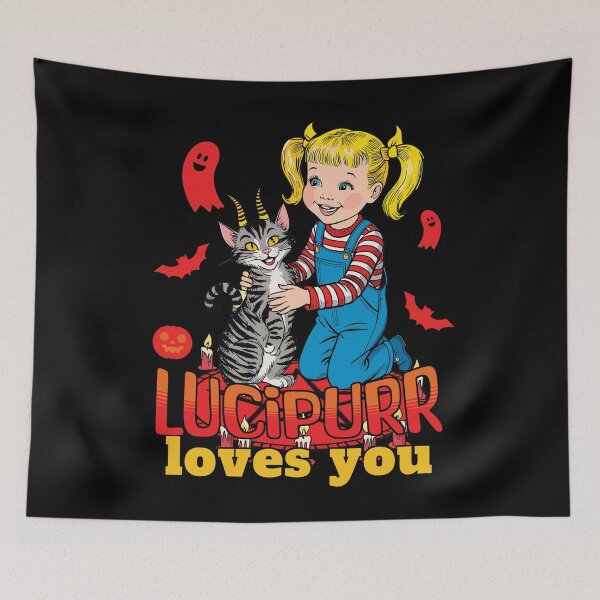 Item preview, Lucipurr Loves You Sweet Halloween designed and sold by LuminOrb.