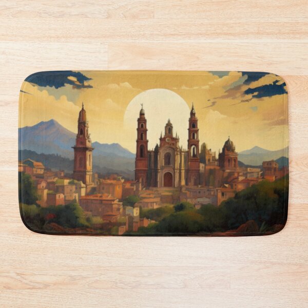 Item preview, Sunset Glow Over Historic Cathedral Cityscape designed and sold by RaiyaTees.
