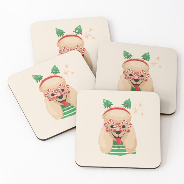 Item preview, Festive Poodle Christmas Art - Holiday Cheer for Dog Lovers designed and sold by Sanskrati.