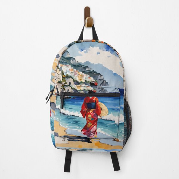 Item preview, Geisha is taking holiday in Europe Italy Amalfi coast on the beach  designed and sold by Coolparrotgirl.
