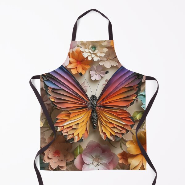 Item preview, Stunning colorful paper butterfly floral print designed and sold by dcrc.
