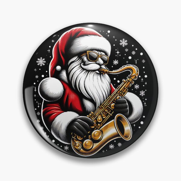 Item preview, Funny Christmas 2025, Jazz with Santa, Santa Playing Saxophone designed and sold by ArtByKatti.
