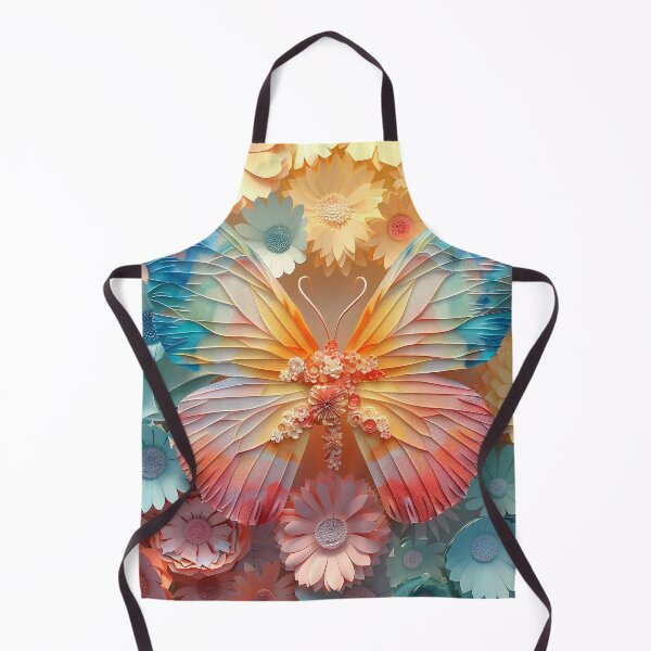 Item preview, stunning colorful paper butterfly floral print designed and sold by dcrc.