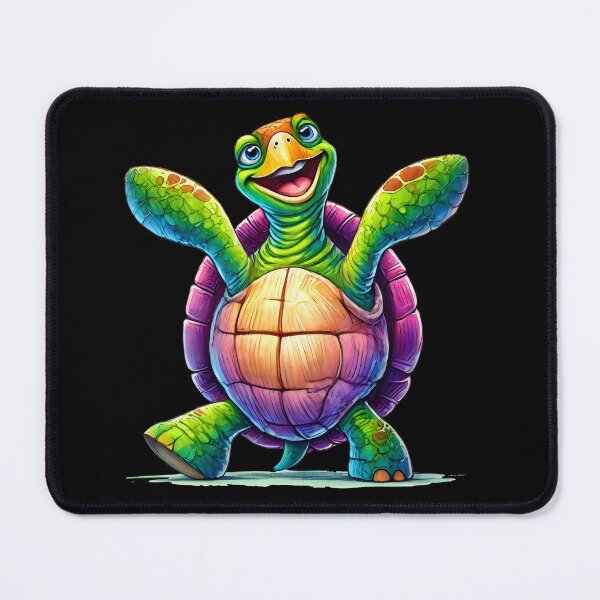 Item preview, Cheerful Rainbow Turtle – Colorful and Cute Turtle Art designed and sold by Pastel-Pulse.