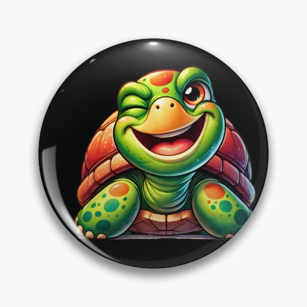 Item preview, Winking Colorful Turtle – Cute and Playful Turtle Art designed and sold by Pastel-Pulse.