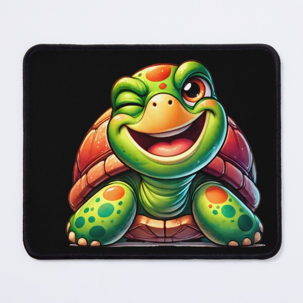 Item preview, Winking Colorful Turtle – Cute and Playful Turtle Art designed and sold by Pastel-Pulse.