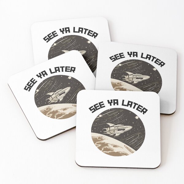 Item preview, See Ya Later Space Rocket T-Shirt - Retro Sci-Fi Outer Space designed and sold by ArtemeliaDesign.