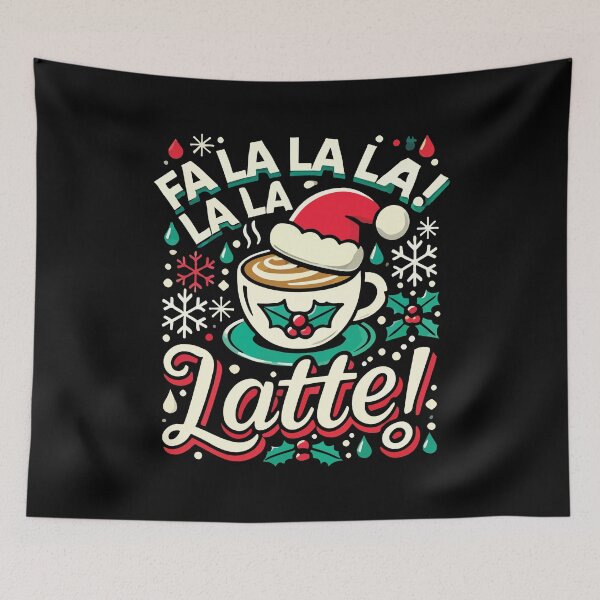 Item preview, Fa La La La La Latte! - Festive Holiday Coffee Lover designed and sold by chantastical.