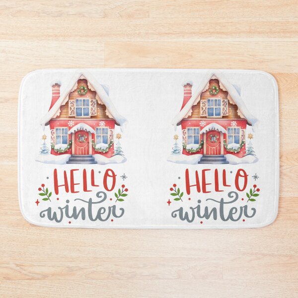 Item preview, Watercolor Winter House Christmas Hello Winter designed and sold by ToxiCool.