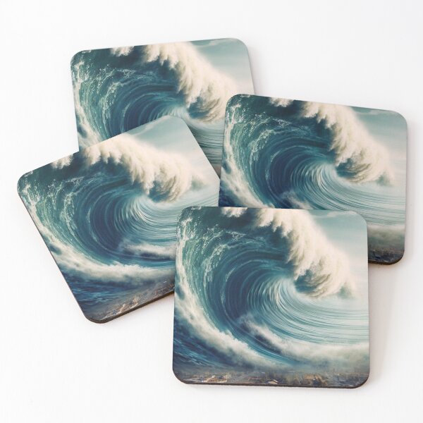 Item preview, ia generate, surfing big giant tsunami wave designed and sold by luiddesigns.
