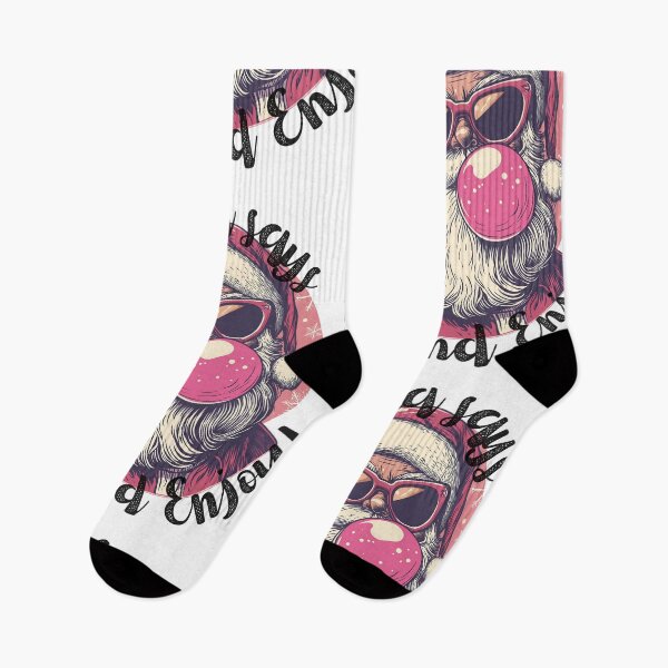 Item preview, Retro-Cool Santa Claus with Chewing Gum and Sunglasses designed and sold by inksavvystudio.