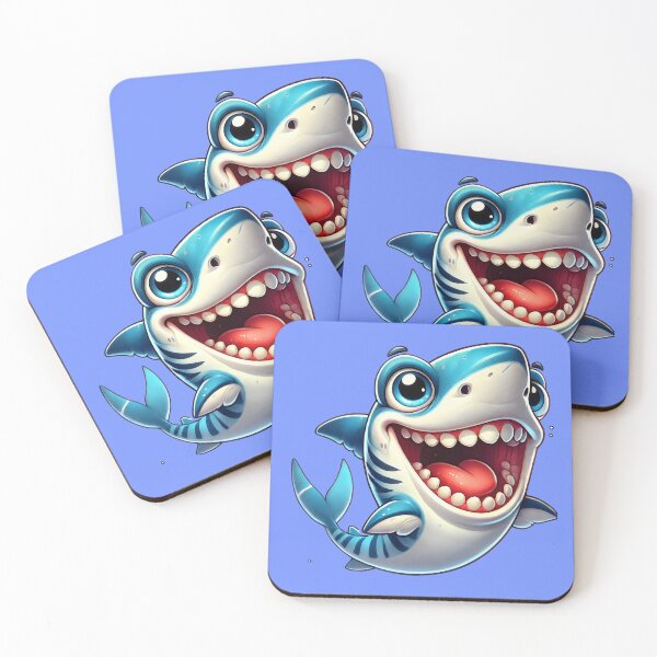 Item preview, Adorable Cartoon Shark with Big Smile – Cute Ocean Animal Illustration designed and sold by Pastel-Pulse.