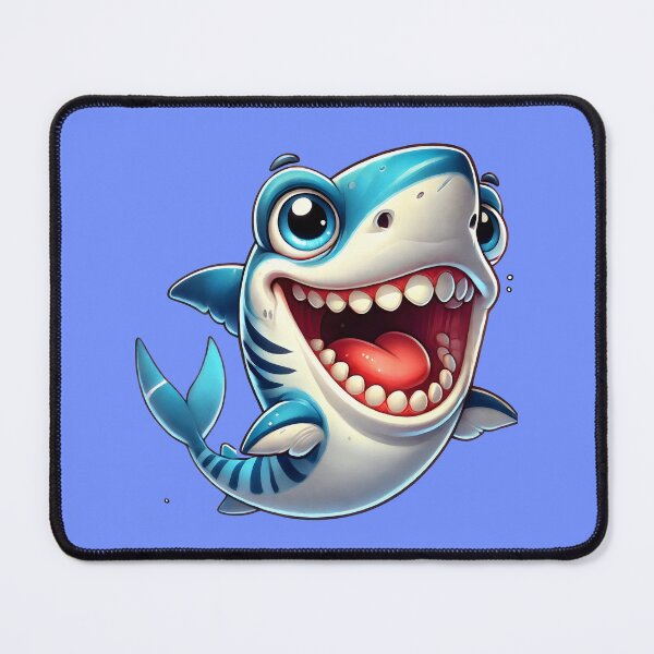 Item preview, Adorable Cartoon Shark with Big Smile – Cute Ocean Animal Illustration designed and sold by Pastel-Pulse.