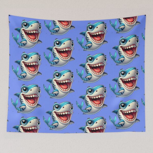 Item preview, Adorable Cartoon Shark with Big Smile – Cute Ocean Animal Illustration designed and sold by Pastel-Pulse.