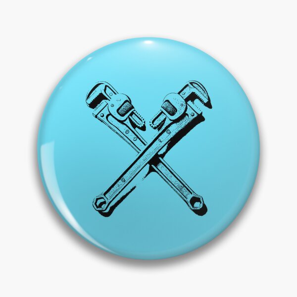 Item preview, Rugged Crossed Pipe Wrench Graphic  designed and sold by MintPixDesigns.