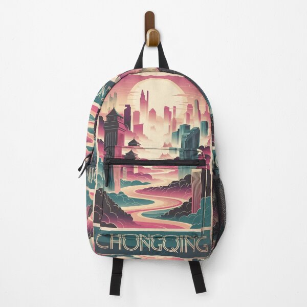 Item preview, Chongqing Vintage Travel Poster designed and sold by TravelerRat.